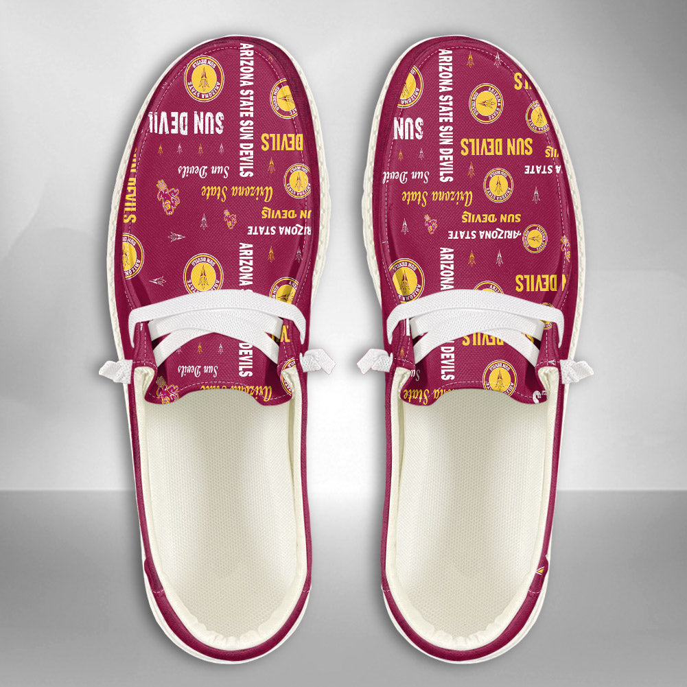 NCAA Arizona State Sun Devils Custom Name Hey Dude Shoes 04 M12