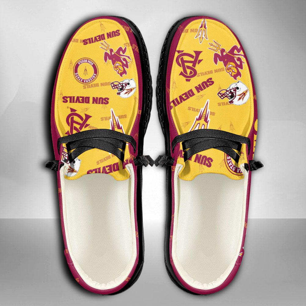 NCAA Arizona State Sun Devils Custom Name Hey Dude Shoes 04 M79