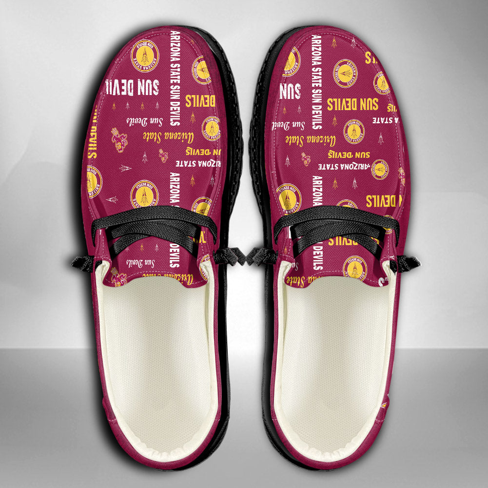 NCAA Arizona State Sun Devils Custom Name Hey Dude Shoes 06 M79