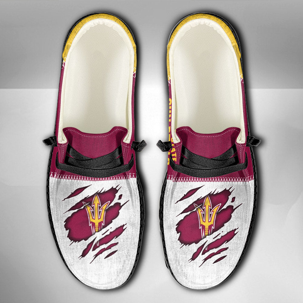 NCAA Arizona State Sun Devils Custom Name Hey Dude Shoes 09 M79