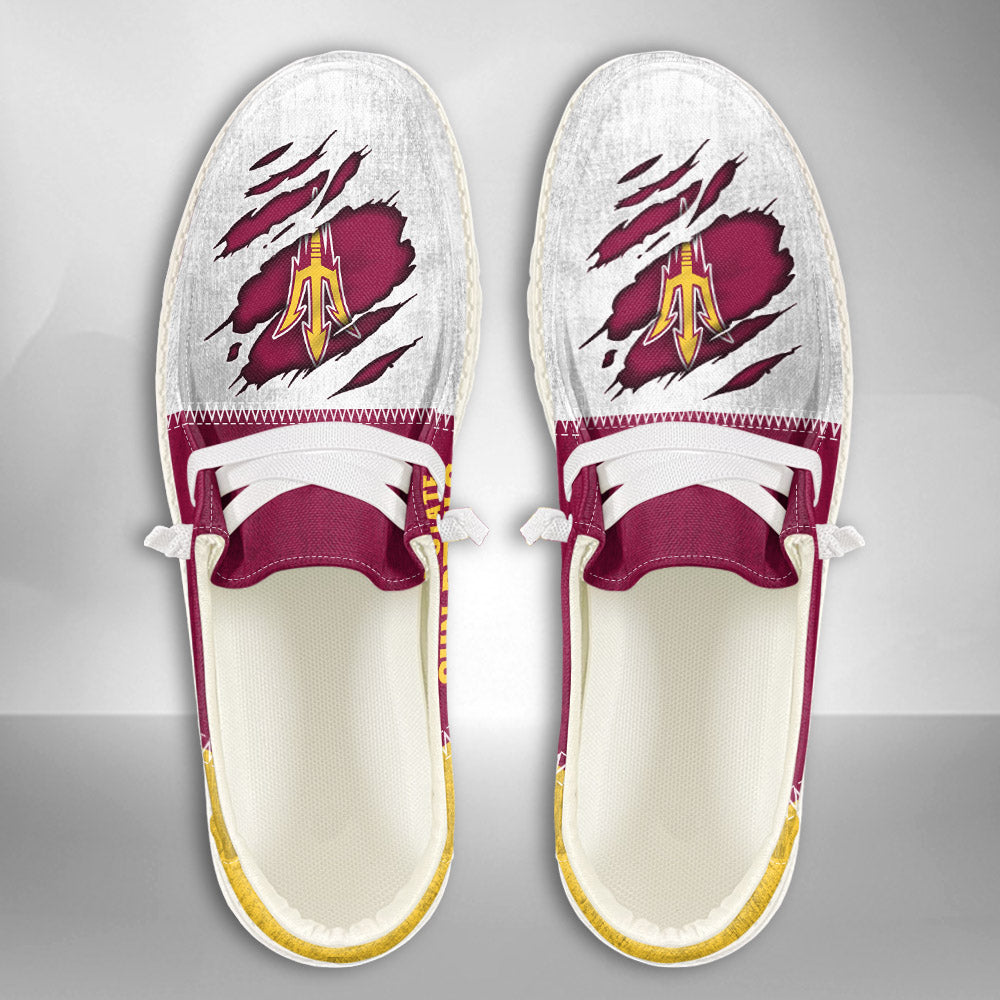 NCAA Arizona State Sun Devils Custom Name Hey Dude Shoes 09 M79
