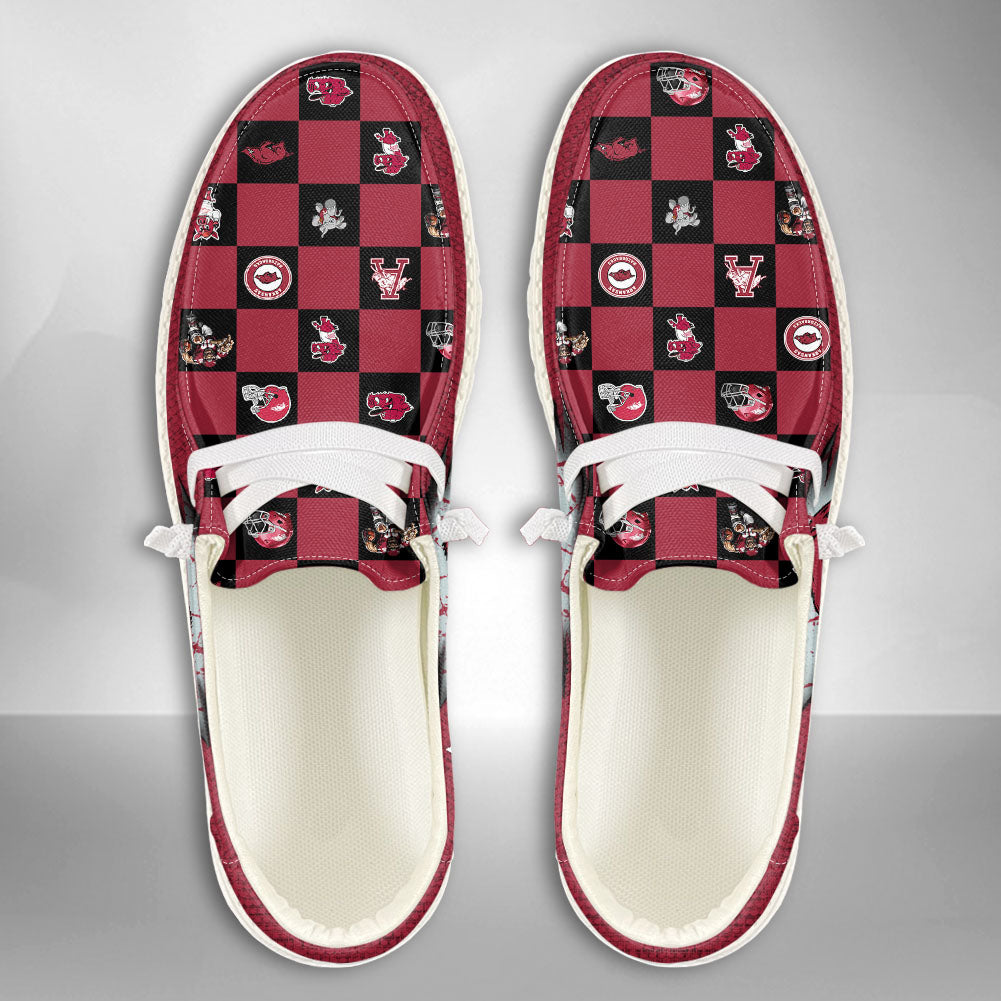 NCAA Arkansas Razorbacks Custom Name Hey Dude Shoes 01 CH1