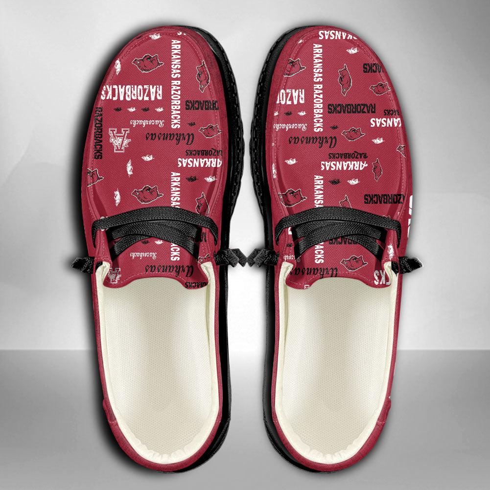 NCAA Arkansas Razorbacks Custom Name Hey Dude Shoes 06 M79