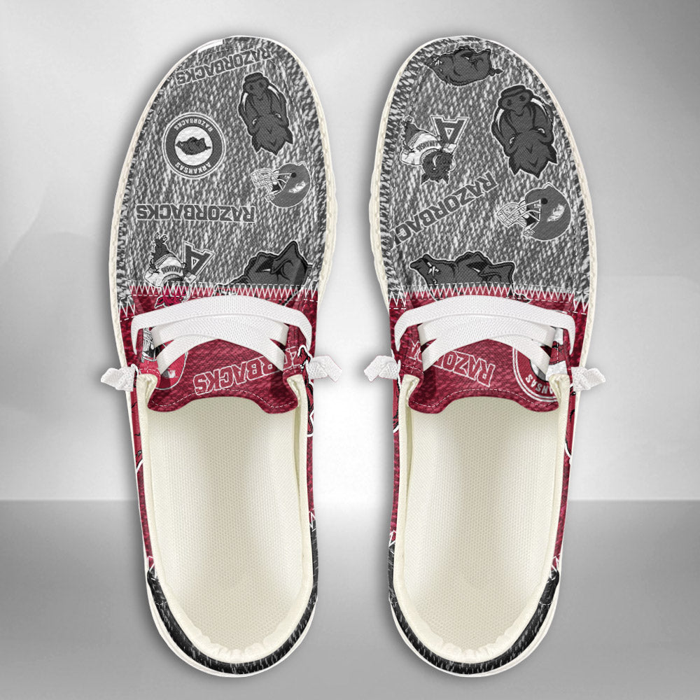 NCAA Arkansas Razorbacks Custom Name Hey Dude Shoes 08 M79