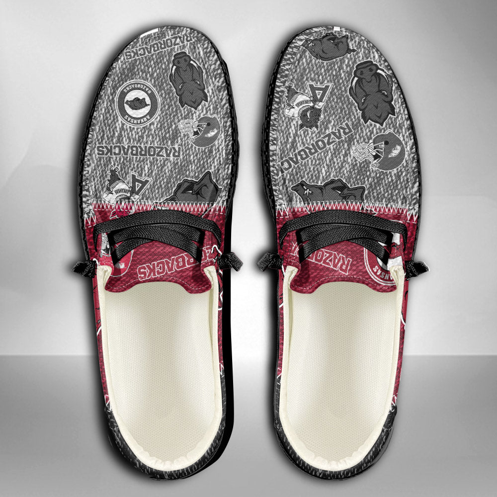 NCAA Arkansas Razorbacks Custom Name Hey Dude Shoes 08 M79