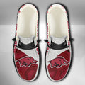 NCAA Arkansas Razorbacks Custom Name Hey Dude Shoes 13 M79