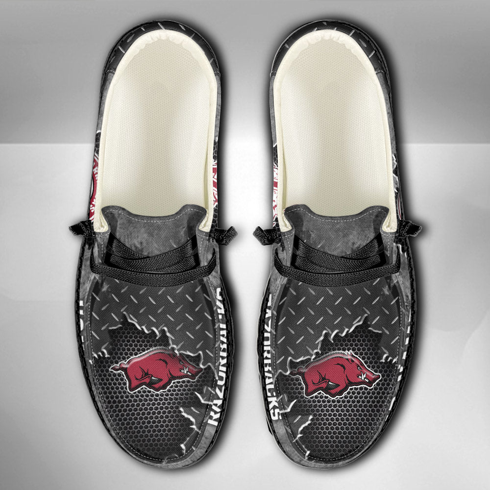 NCAA Arkansas Razorbacks Custom Name Hey Dude Shoes 15 M79