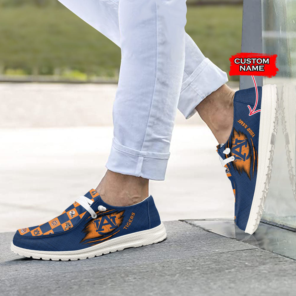 NCAA Auburn Tigers Custom Name Hey Dude Shoes 01 CH1