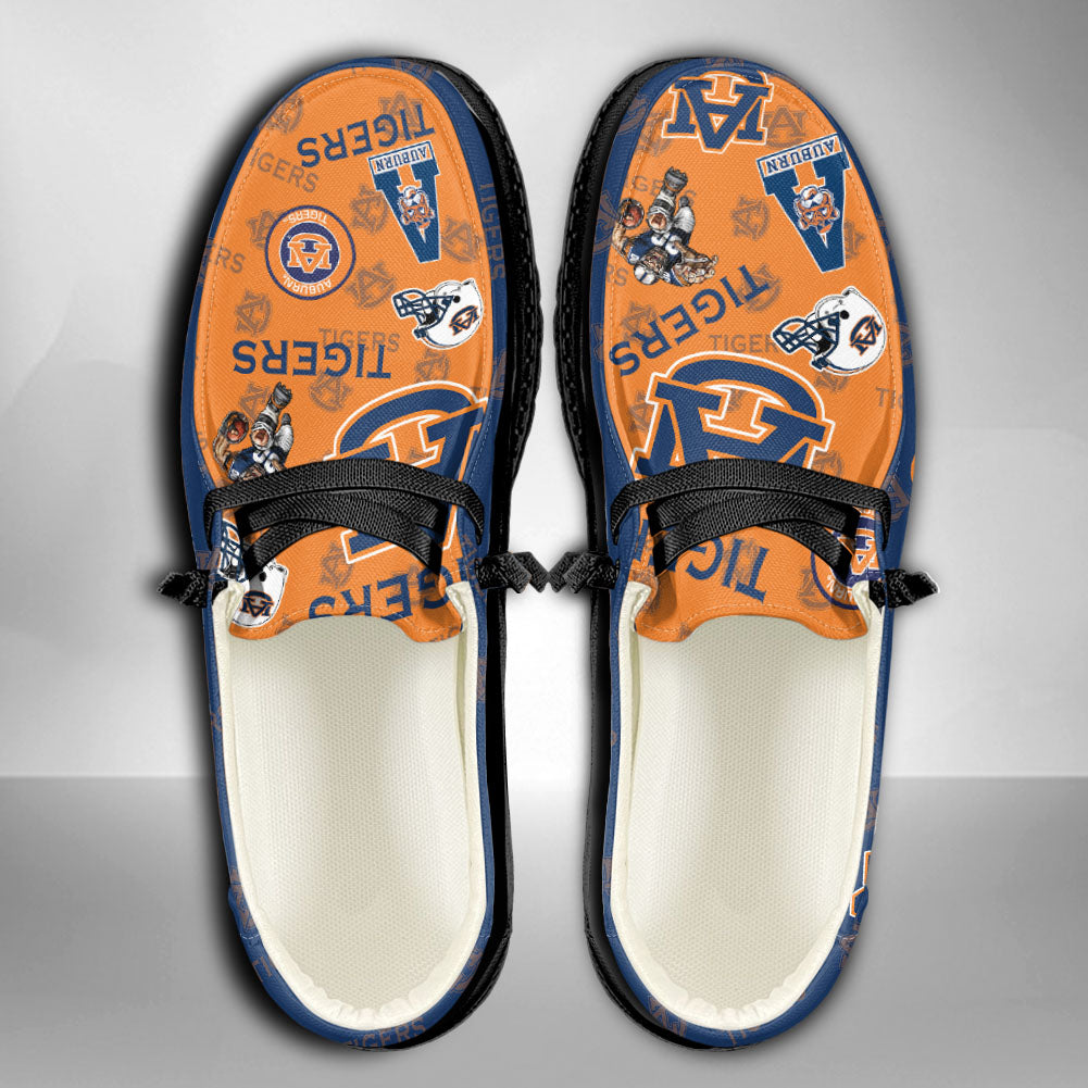 NCAA Auburn Tigers Custom Name Hey Dude Shoes 02 M12