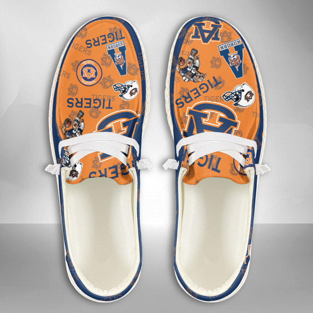 NCAA Auburn Tigers Custom Name Hey Dude Shoes 02 M12