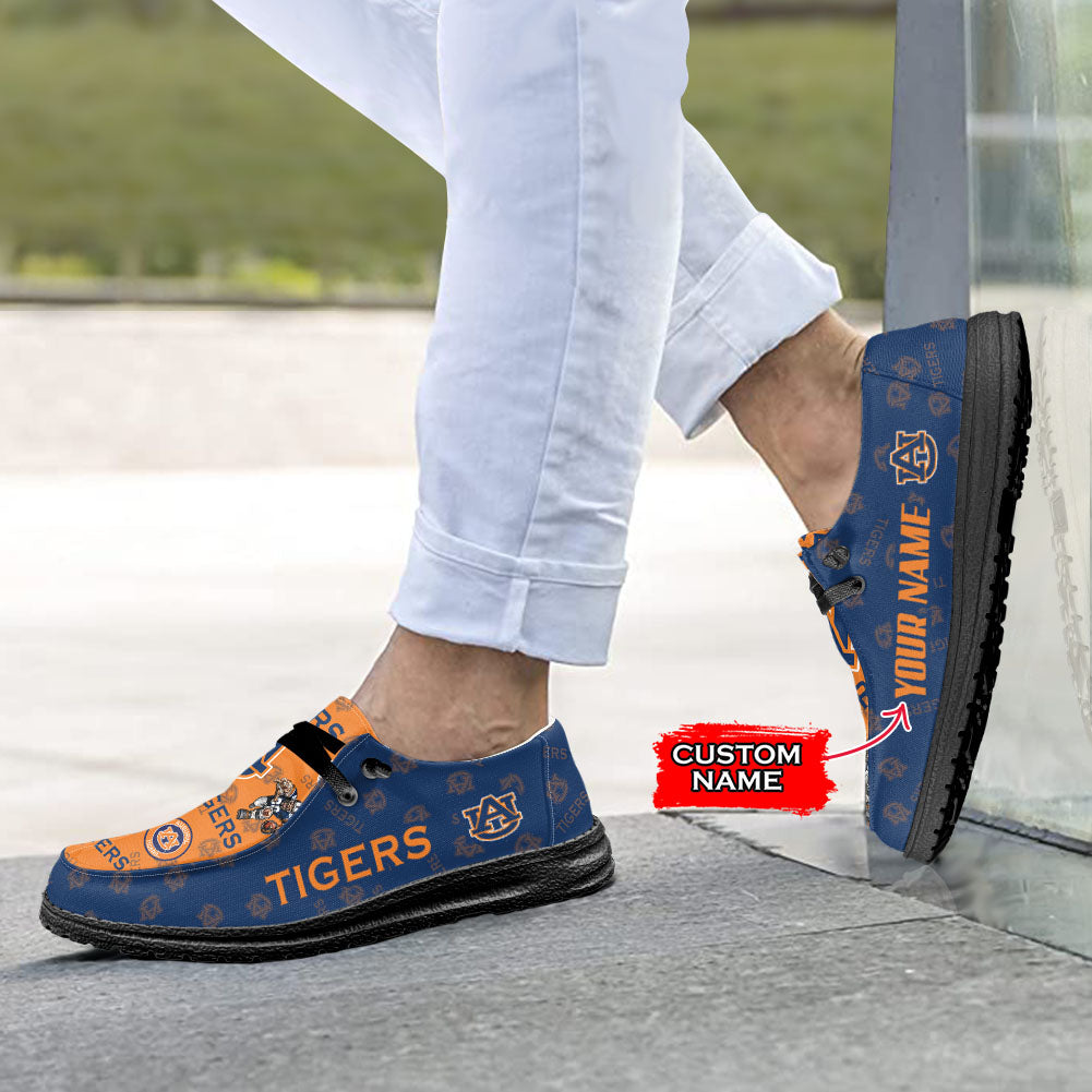 NCAA Auburn Tigers Custom Name Hey Dude Shoes 04