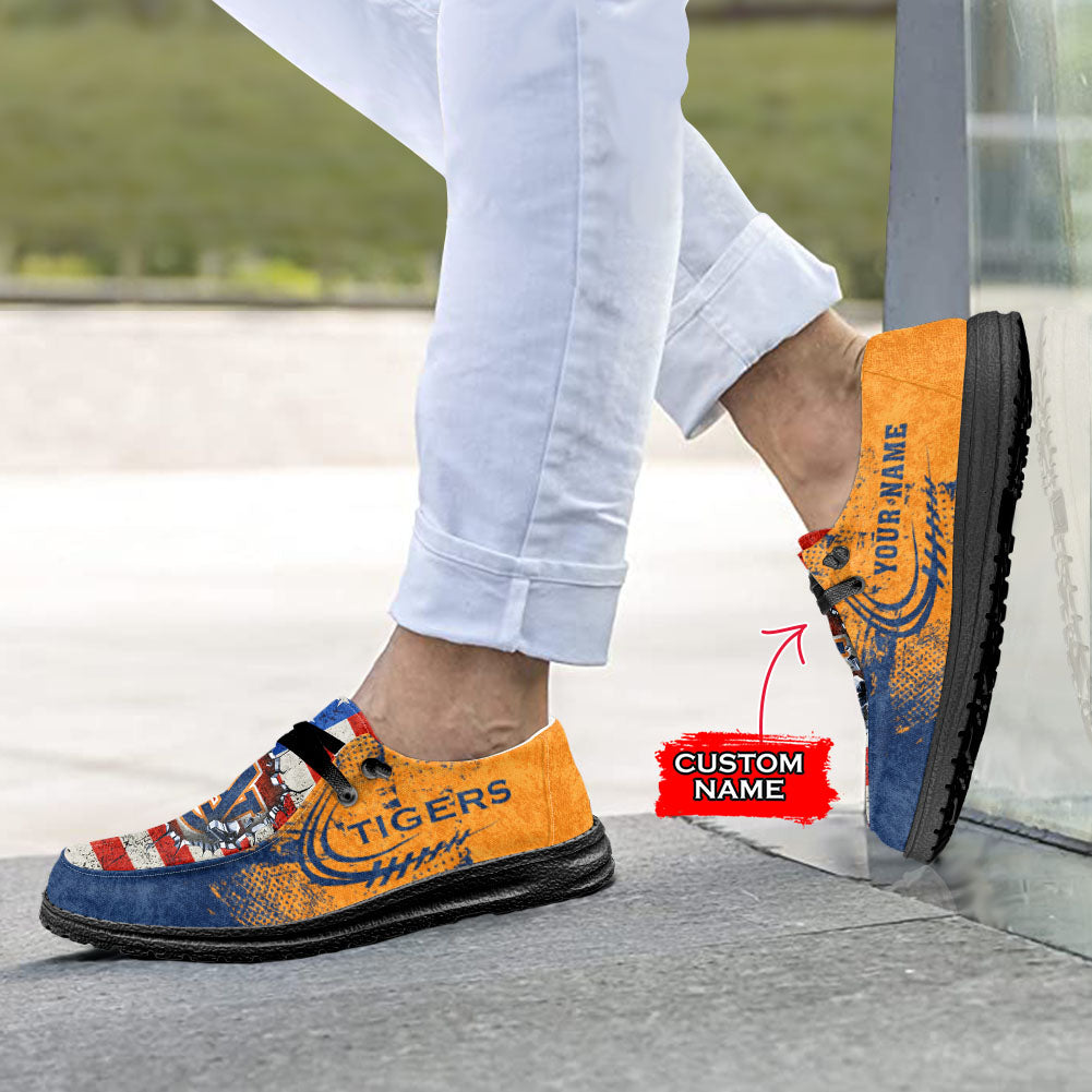 NCAA Auburn Tigers Custom Name Hey Dude Shoes 07 M79