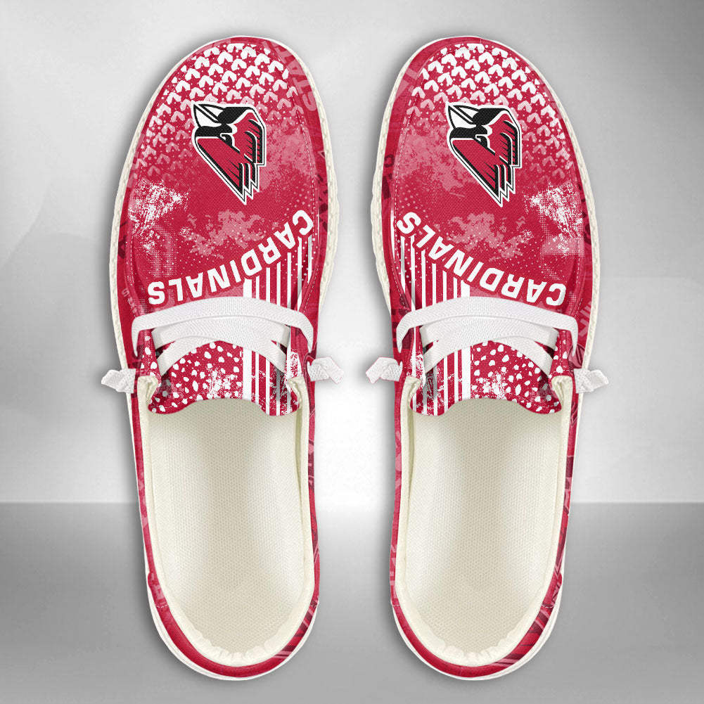 NCAA Ball State Cardinals Custom Name Hey Dude Shoes 03 M7