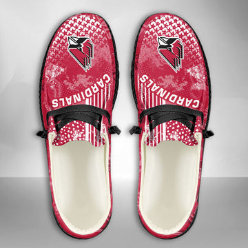 NCAA Ball State Cardinals Custom Name Hey Dude Shoes 03 M7