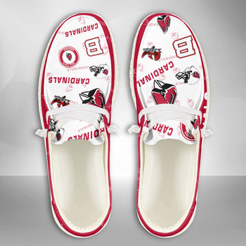NCAA Ball State Cardinals Custom Name Hey Dude Shoes 04 M79