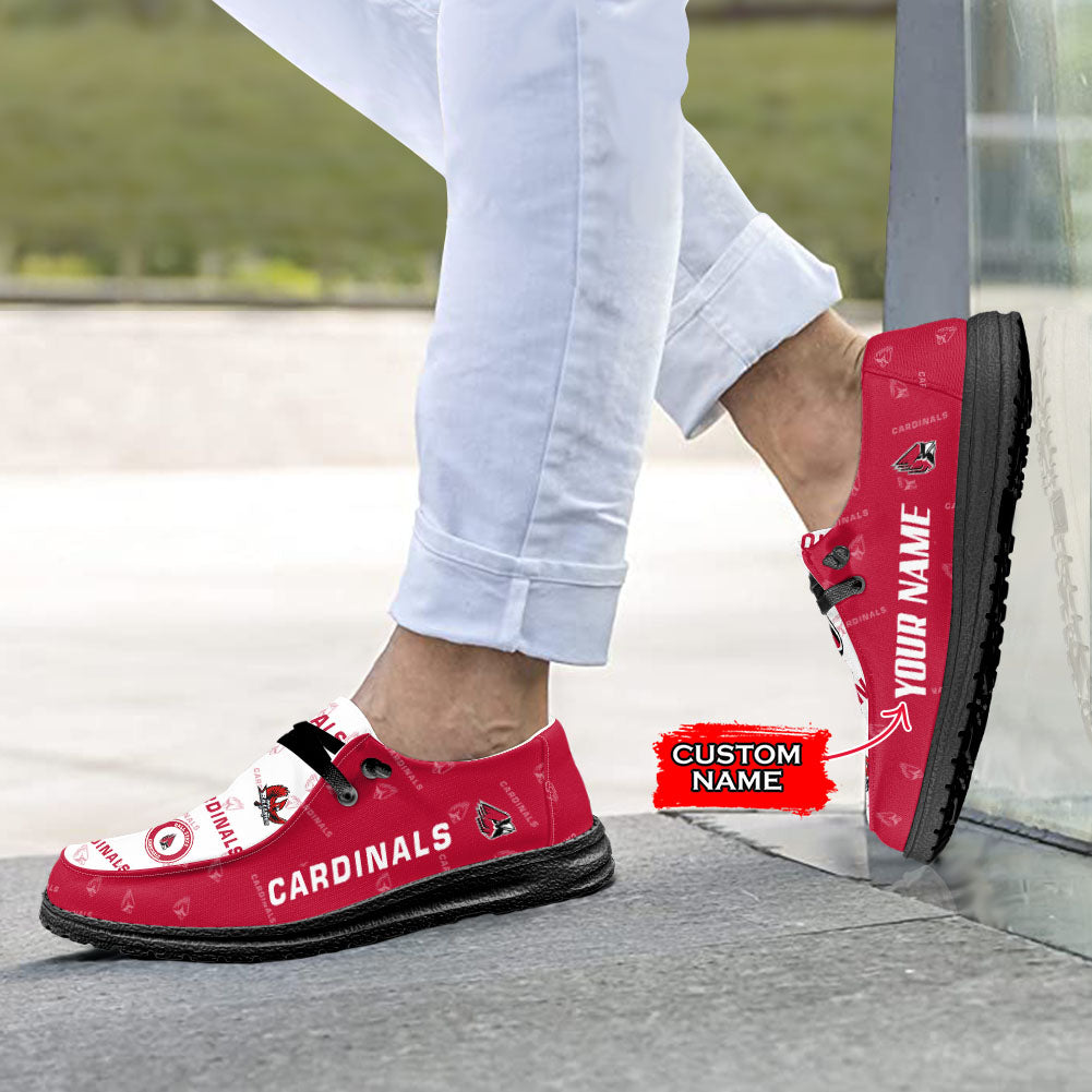 NCAA Ball State Cardinals Custom Name Hey Dude Shoes 04 M79