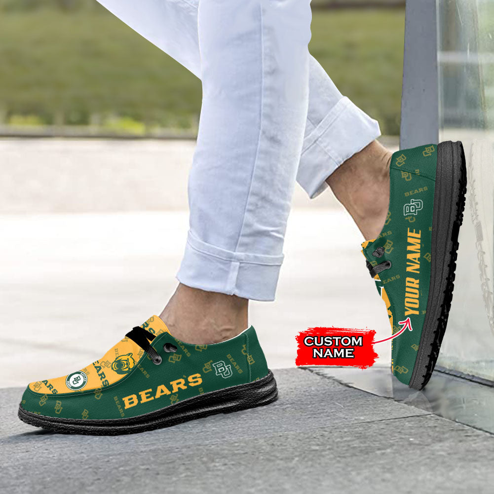 NCAA Baylor Bears Custom Name Hey Dude Shoes 01 M7