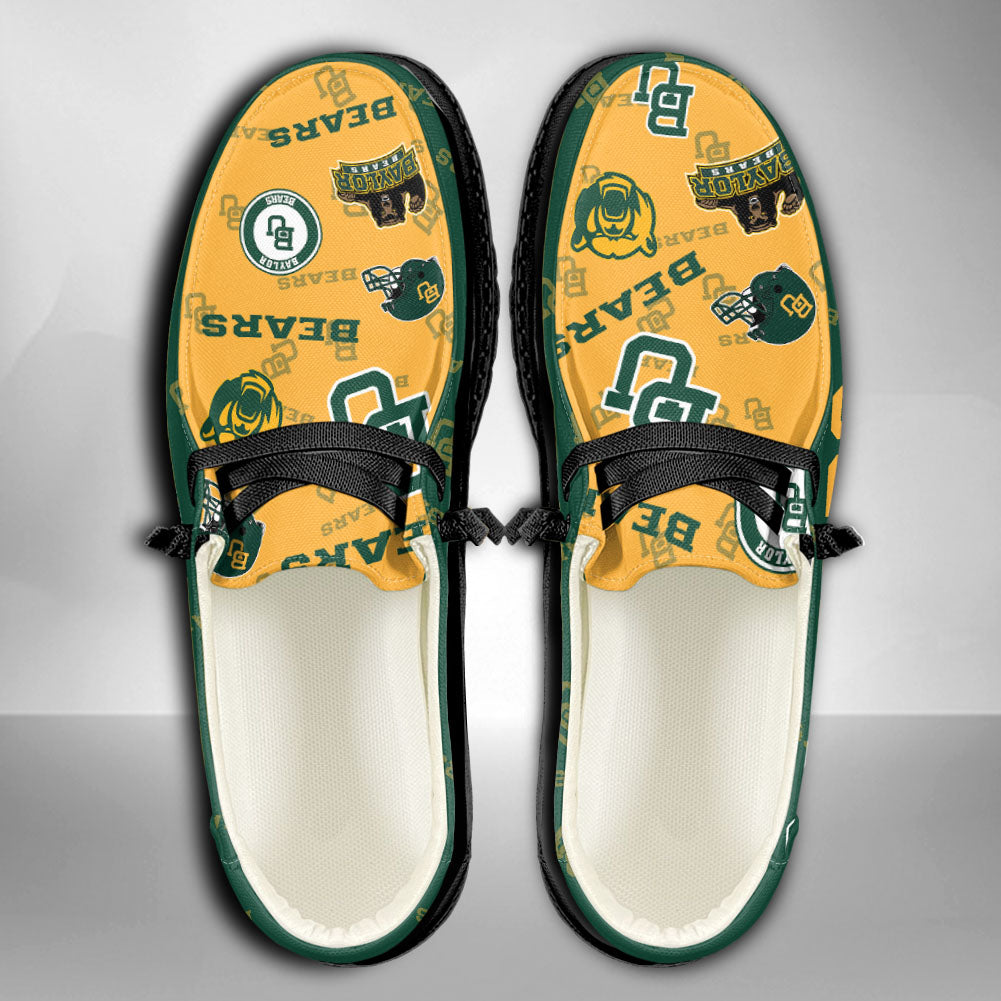 NCAA Baylor Bears Custom Name Hey Dude Shoes 02 M12