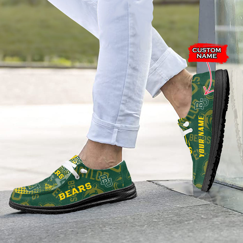 NCAA Baylor Bears Custom Name Hey Dude Shoes 03 M7