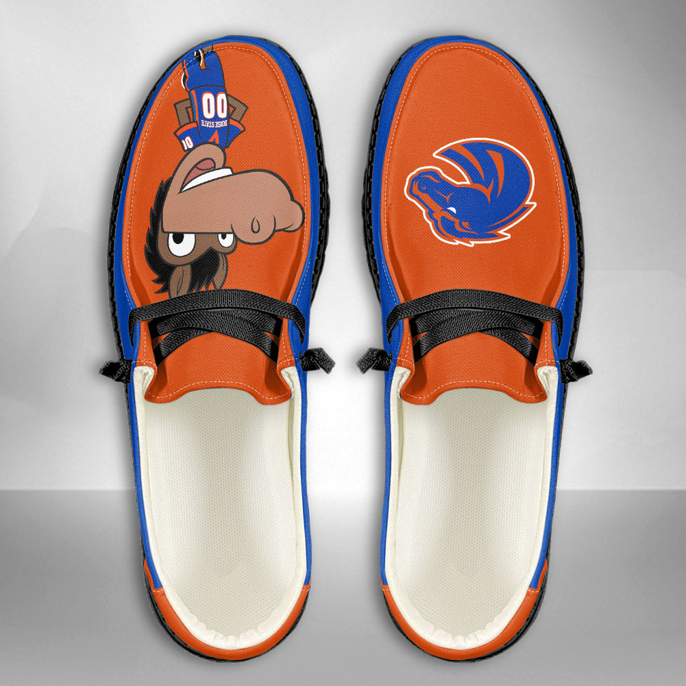 NCAA Boise State Broncos - Custom Name Hey Dude Shoes 02