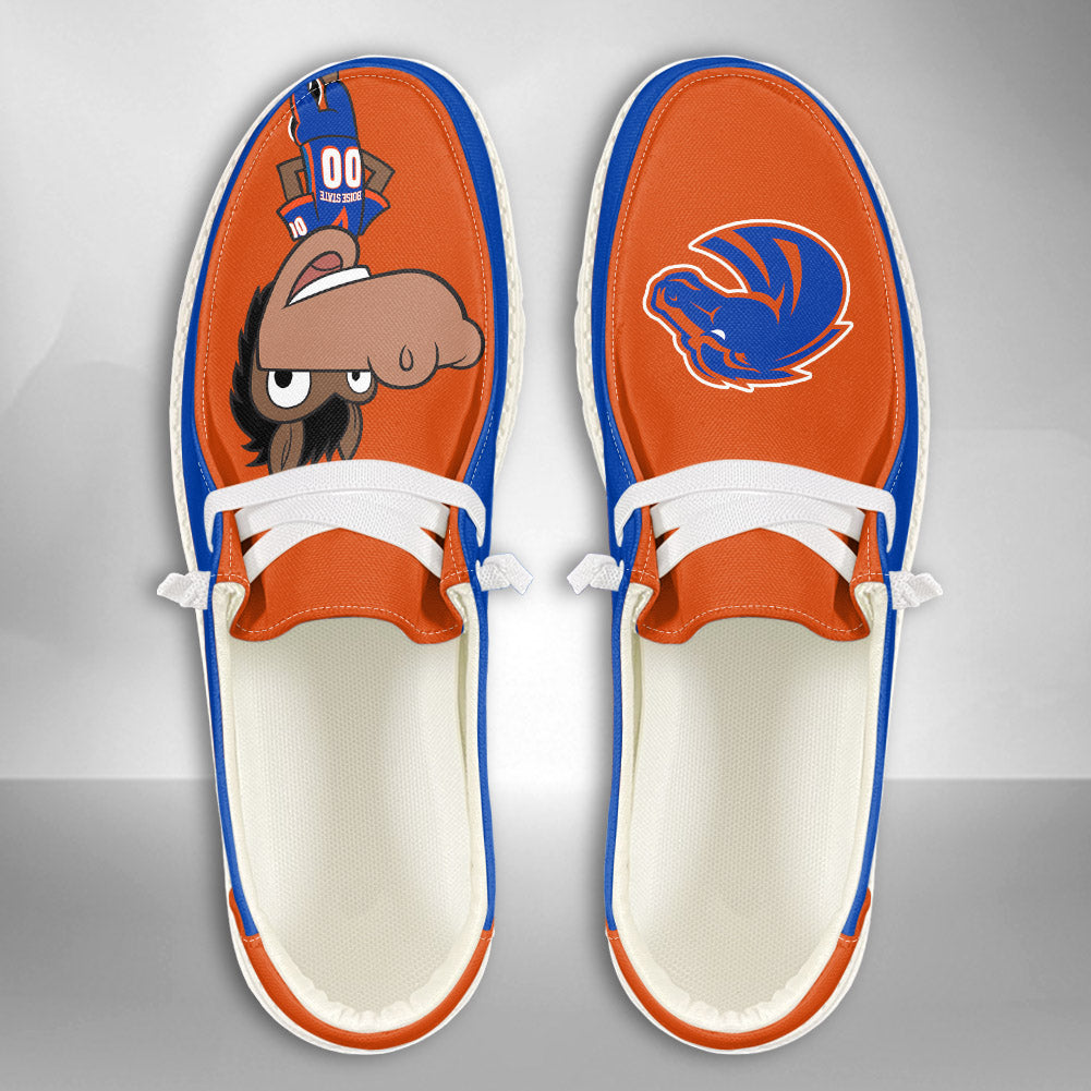 NCAA Boise State Broncos - Custom Name Hey Dude Shoes 02