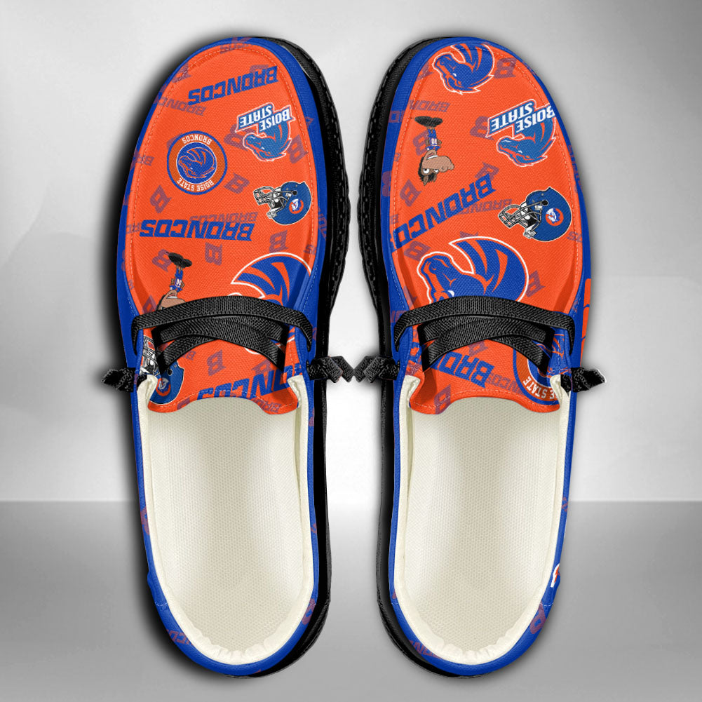 NCAA Boise State Broncos Custom Name Hey Dude Shoes 01 M7