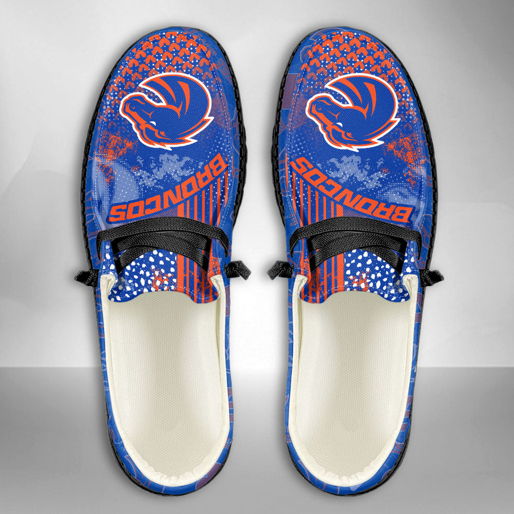 NCAA Boise State Broncos Custom Name Hey Dude Shoes 03 M7