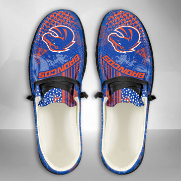 NCAA Boise State Broncos Custom Name Hey Dude Shoes 03 M7