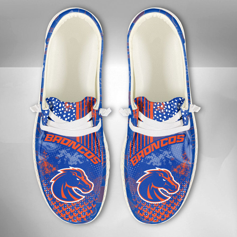NCAA Boise State Broncos Custom Name Hey Dude Shoes 03 M7