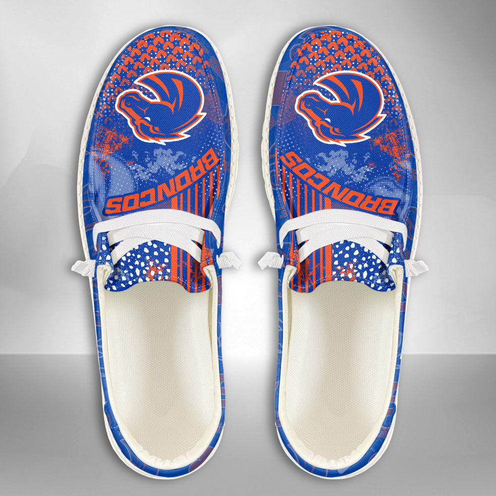 NCAA Boise State Broncos Custom Name Hey Dude Shoes 03 M7