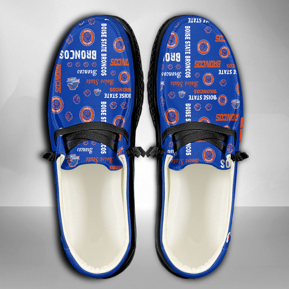 NCAA Boise State Broncos Custom Name Hey Dude Shoes 04 M12