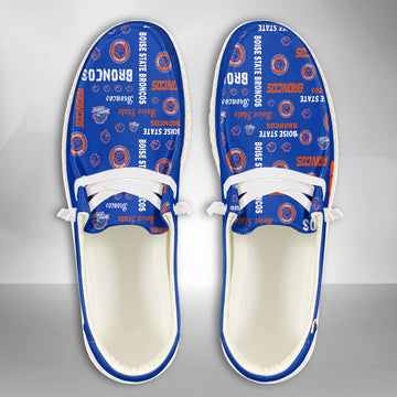 NCAA Boise State Broncos Custom Name Hey Dude Shoes 04 M12
