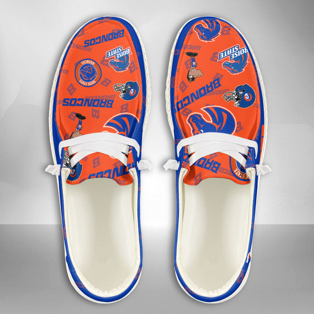 NCAA Boise State Broncos Custom Name Hey Dude Shoes 04 M79
