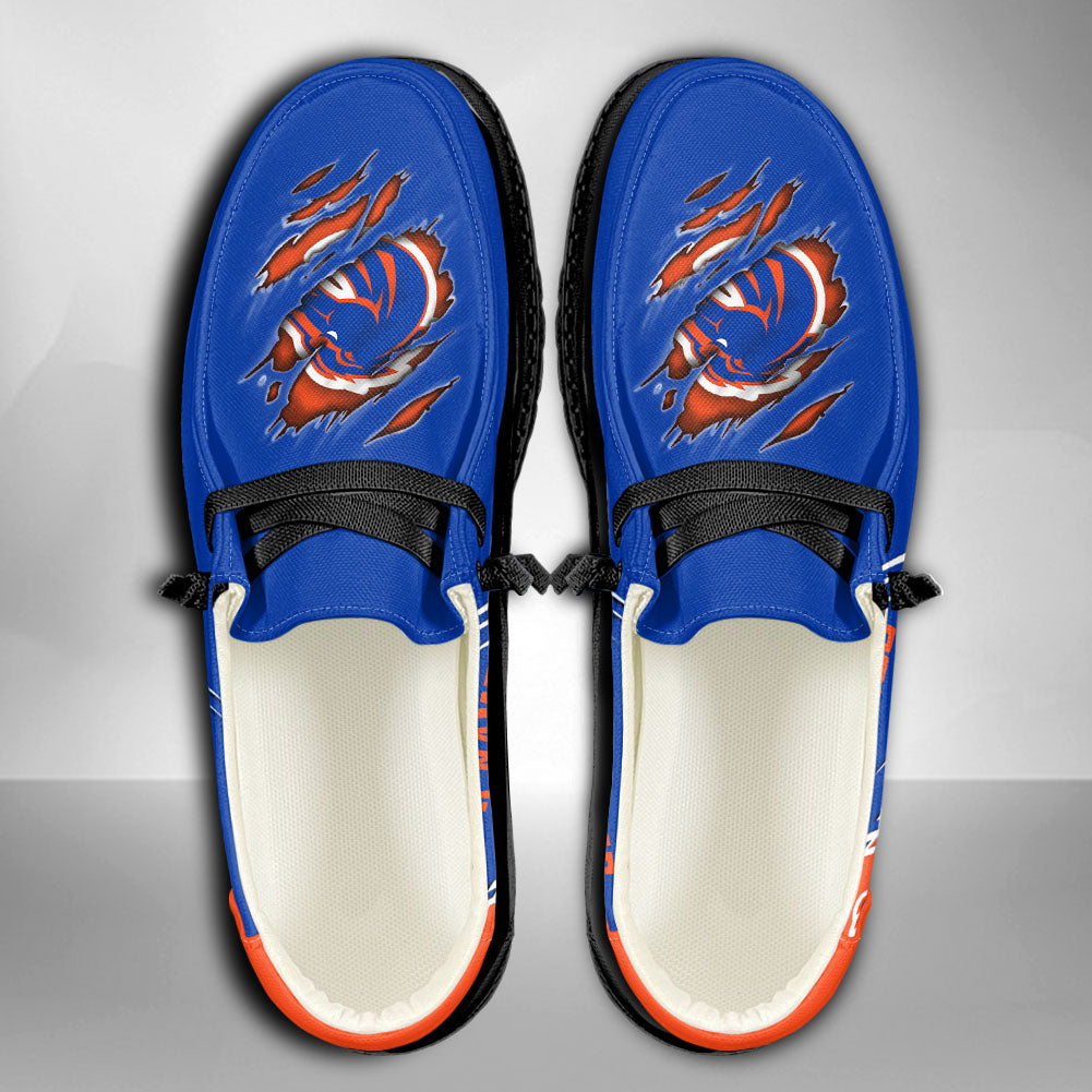 NCAA Boise State Broncos Custom Name Hey Dude Shoes 06