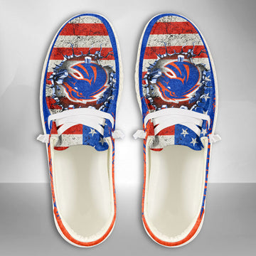 NCAA Boise State Broncos Custom Name Hey Dude Shoes 07 M79