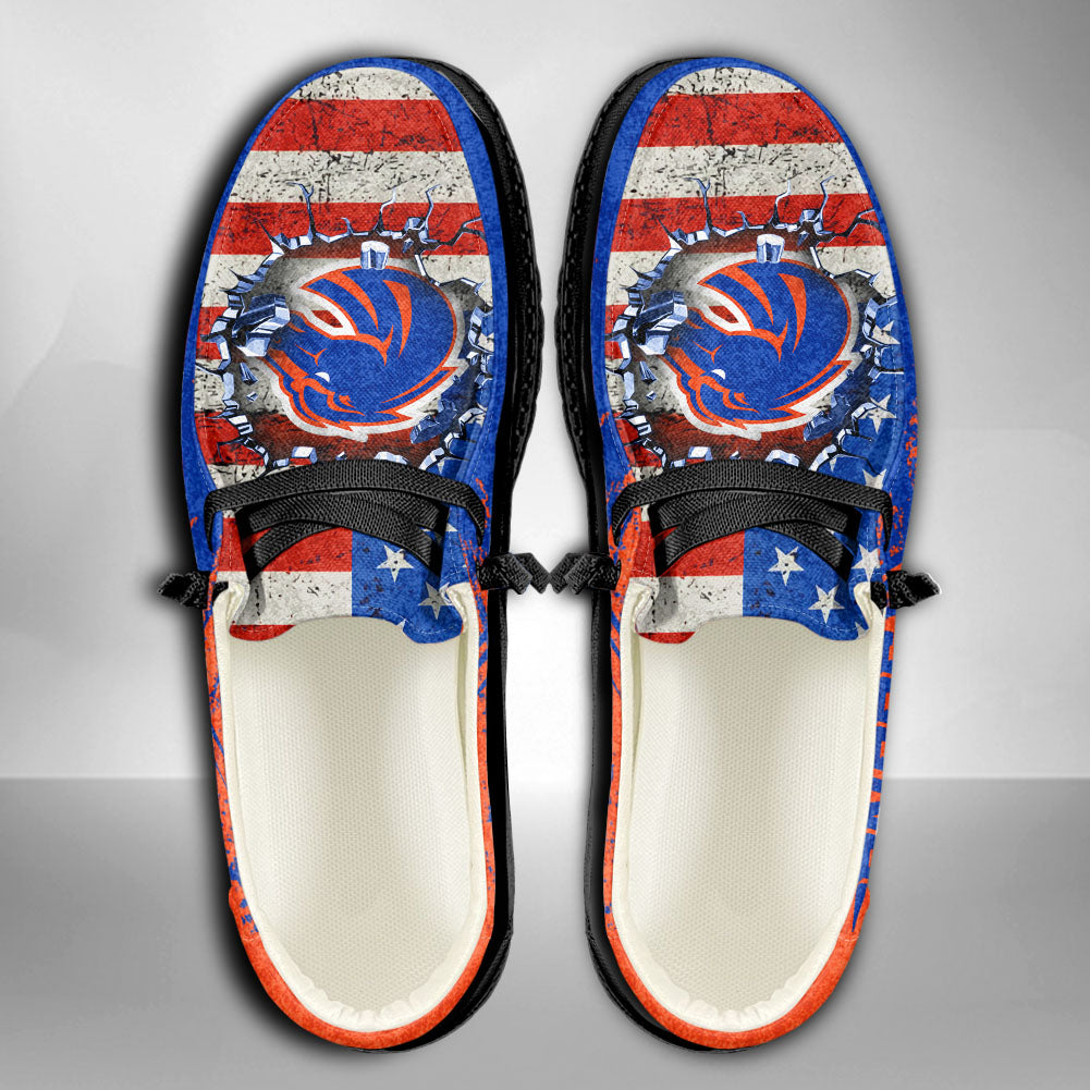 NCAA Boise State Broncos Custom Name Hey Dude Shoes 07 M79