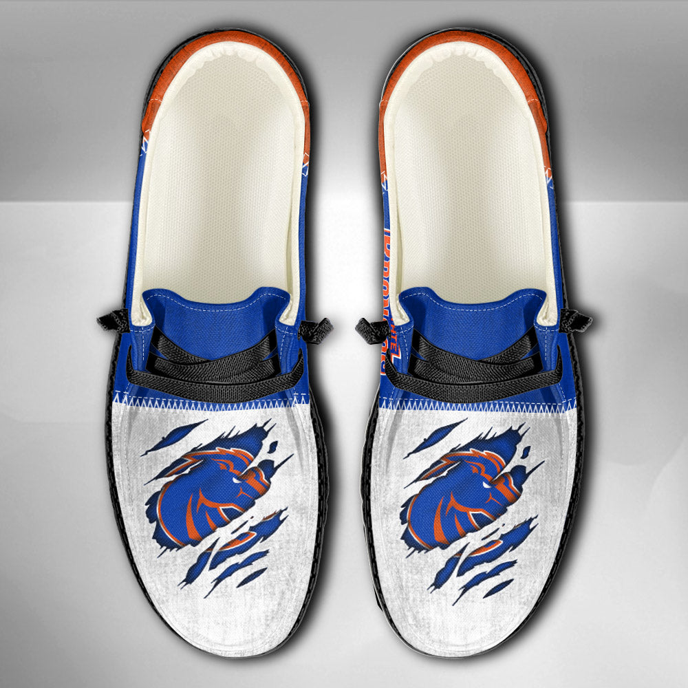 NCAA Boise State Broncos Custom Name Hey Dude Shoes 09 M79
