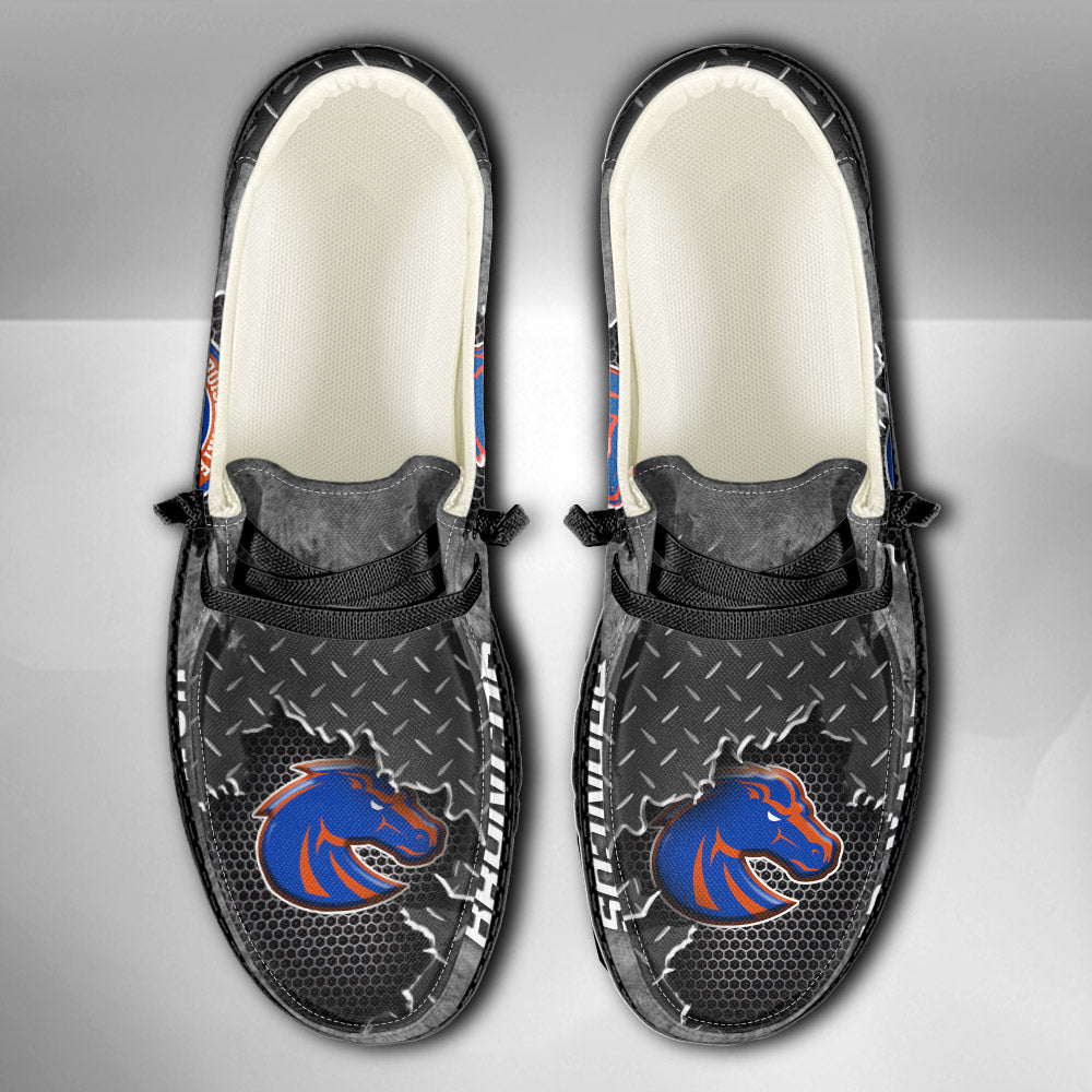 NCAA Boise State Broncos Custom Name Hey Dude Shoes 15 M79