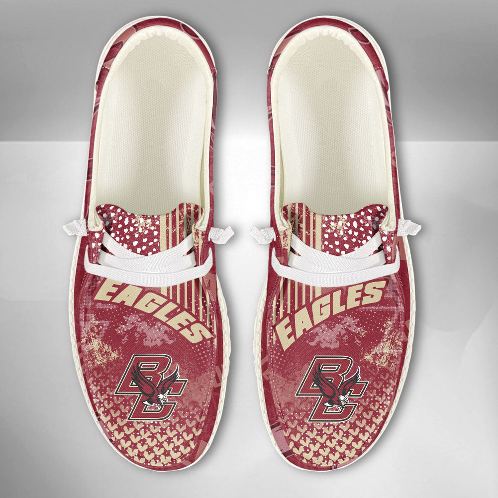 NCAA Boston College Eagles Custom Name Hey Dude Shoes 03 M7