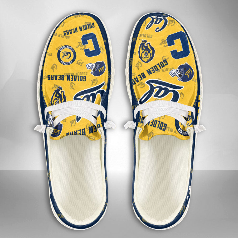 NCAA California Golden Bears Custom Name Hey Dude Shoes 02 M12