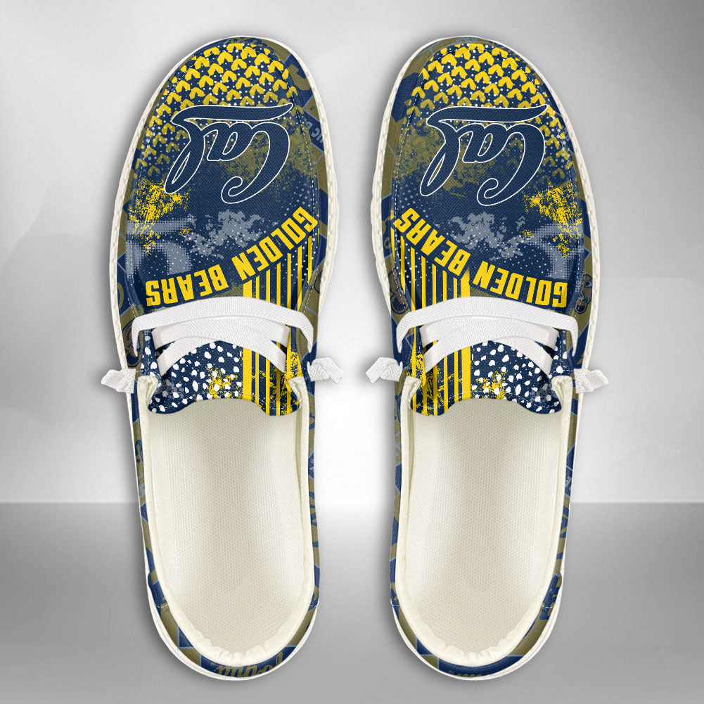 NCAA California Golden Bears Custom Name Hey Dude Shoes 03 M7