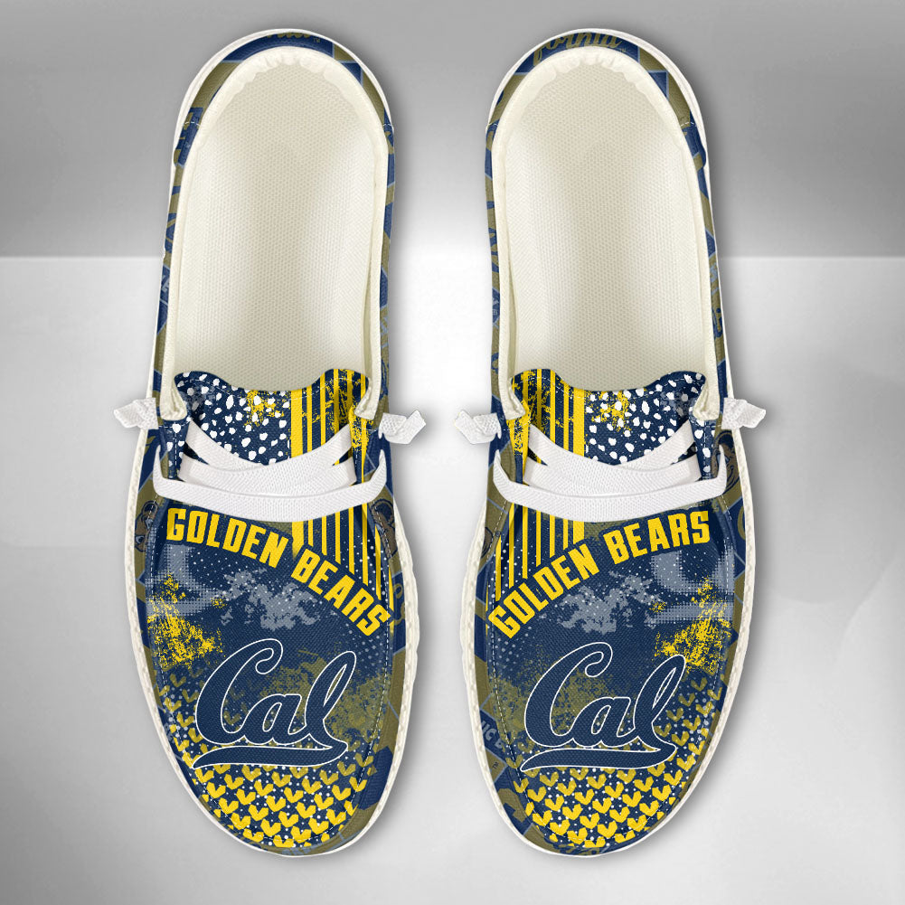 NCAA California Golden Bears Custom Name Hey Dude Shoes 03 M7
