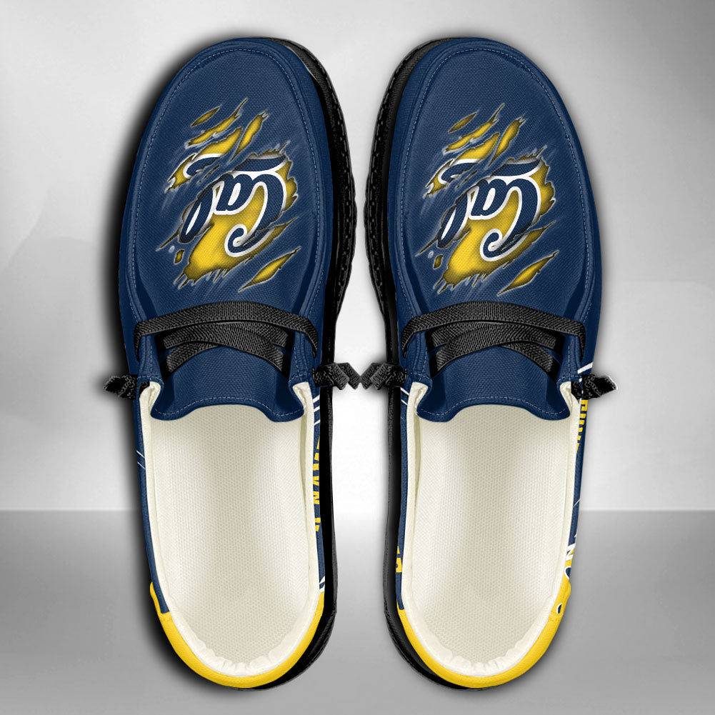 NCAA California Golden Bears Custom Name Hey Dude Shoes 10 M79