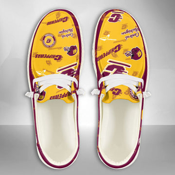 NCAA Central Michigan Chippewas Custom Name Hey Dude Shoes 02 M12