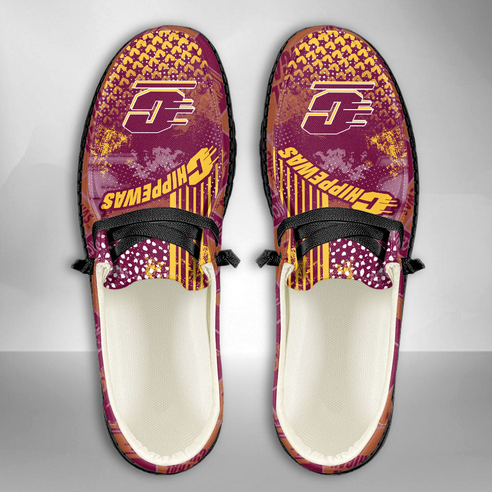 NCAA Central Michigan Chippewas Custom Name Hey Dude Shoes 03 M7