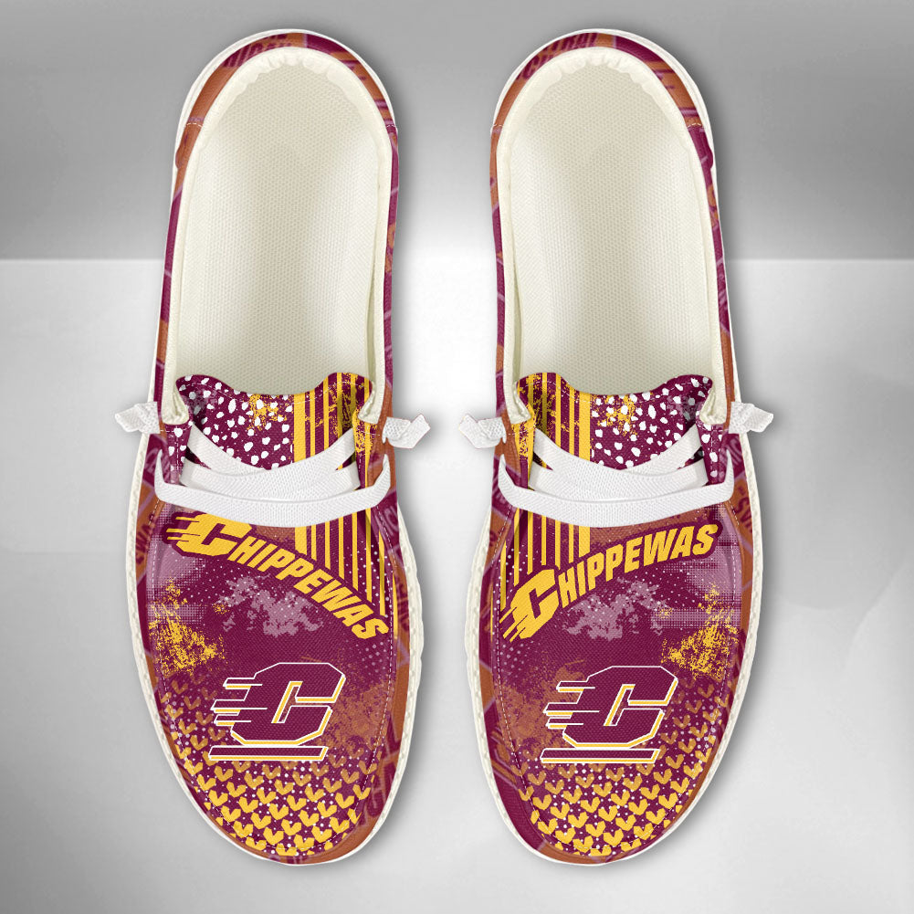 NCAA Central Michigan Chippewas Custom Name Hey Dude Shoes 03 M7
