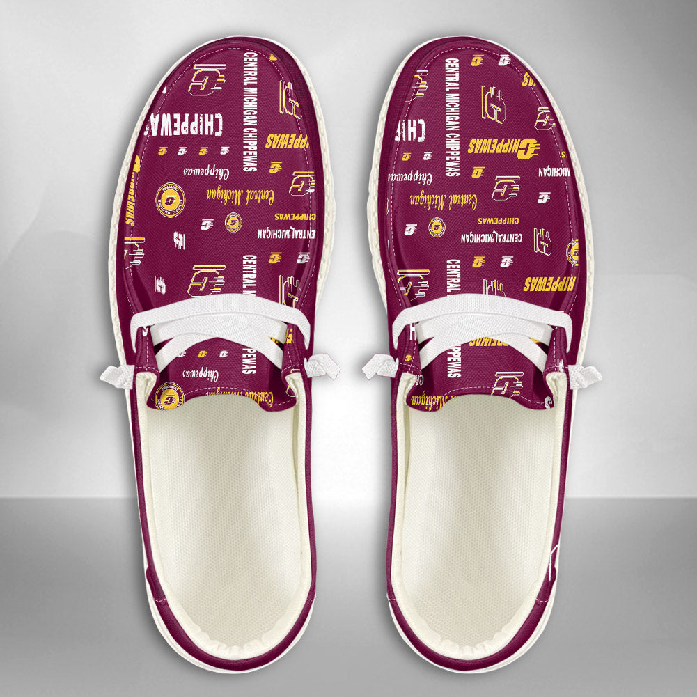 NCAA Central Michigan Chippewas Custom Name Hey Dude Shoes 04 M12