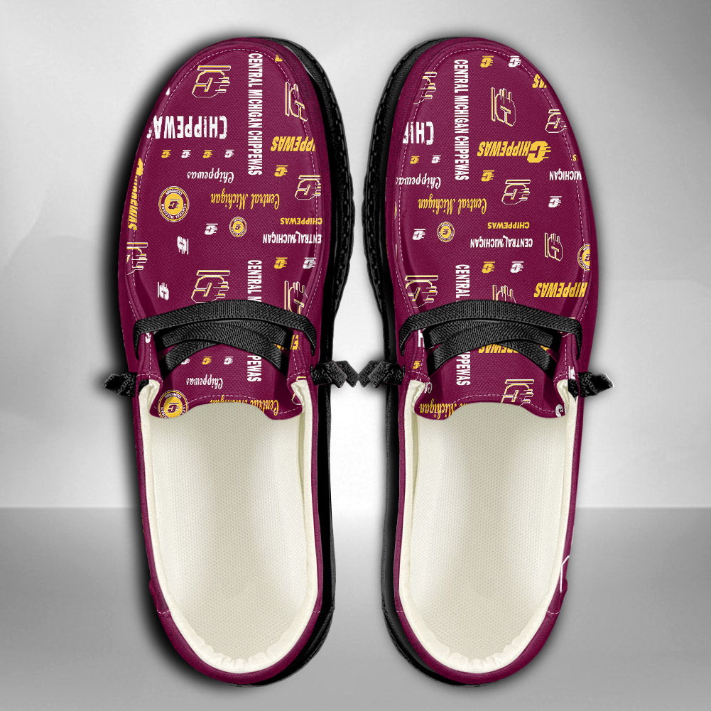 NCAA Central Michigan Chippewas Custom Name Hey Dude Shoes 06 M79