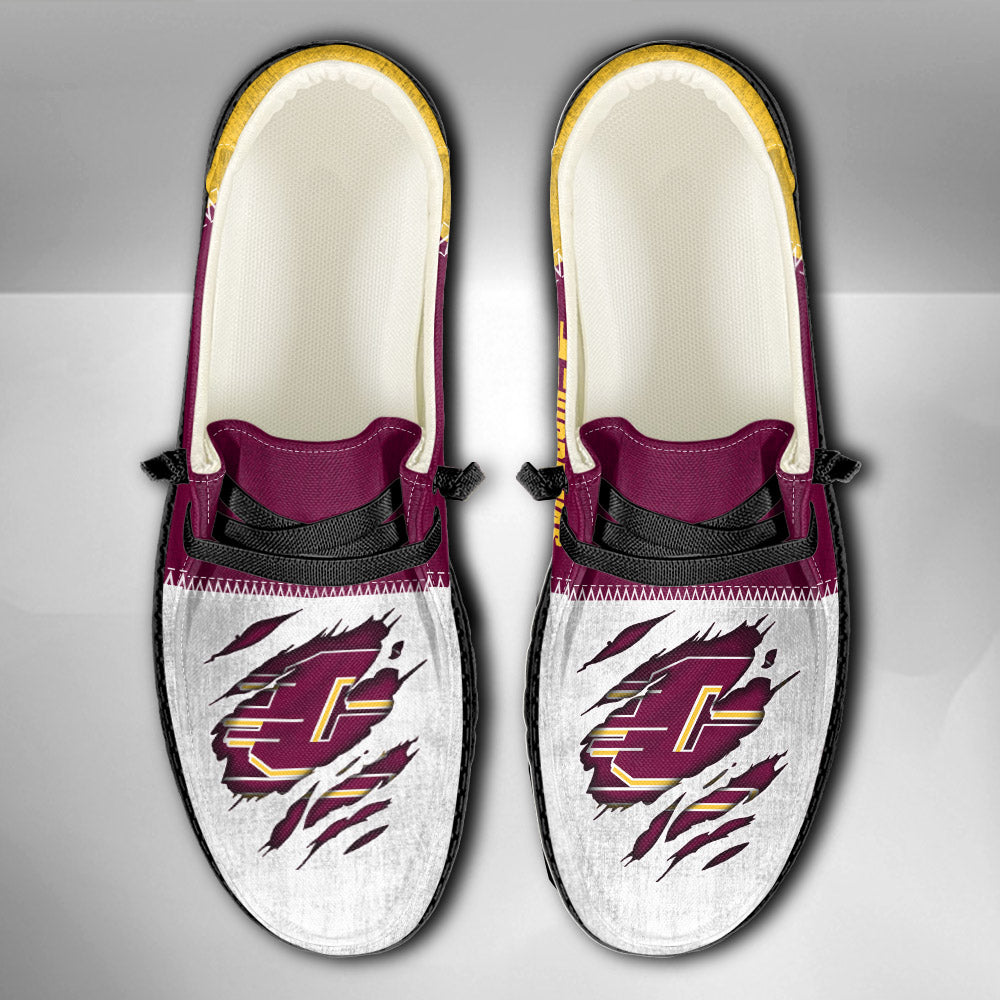 NCAA Central Michigan Chippewas Custom Name Hey Dude Shoes 09 M79