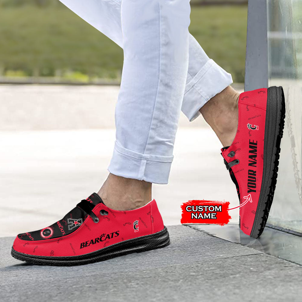 NCAA Cincinnati Bearcats Custom Name Hey Dude Shoes 01 M7